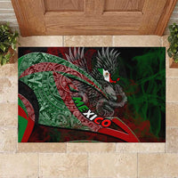 Mexico Aztec Eagle Flag Rubber Doormat Tribal Warrior Art