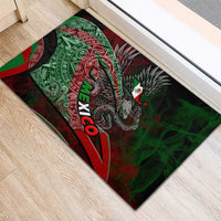 Mexico Aztec Eagle Flag Rubber Doormat Tribal Warrior Art