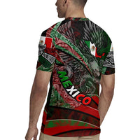 Mexico Aztec Eagle Flag Rugby Jersey Tribal Warrior Art