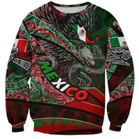 Mexico Aztec Eagle Flag Sweatshirt Tribal Warrior Art