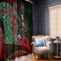 Mexico Aztec Eagle Flag Window Curtain Tribal Warrior Art
