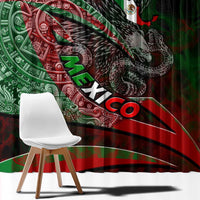 Mexico Aztec Eagle Flag Window Curtain Tribal Warrior Art