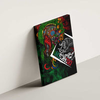 Mexico Quetzalcoatl Aztec Calendar Canvas Wall Art Tribal Warrior Art with Eagle and Serpent