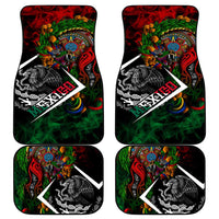 Mexico Quetzalcoatl Aztec Calendar Car Mats Tribal Warrior Art with Eagle and Serpent