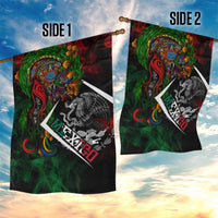 Mexico Quetzalcoatl Aztec Calendar Garden Flag Tribal Warrior Art with Eagle and Serpent