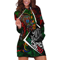 Mexico Quetzalcoatl Aztec Calendar Hoodie Dress Tribal Warrior Art with Eagle and Serpent