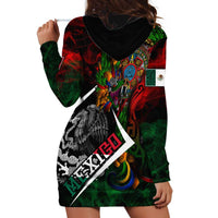 Mexico Quetzalcoatl Aztec Calendar Hoodie Dress Tribal Warrior Art with Eagle and Serpent