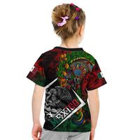 Mexico Quetzalcoatl Aztec Calendar Kid T Shirt Tribal Warrior Art with Eagle and Serpent