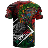 Mexico Quetzalcoatl Aztec Calendar T Shirt Tribal Warrior Art with Eagle and Serpent