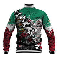 Aztec Warrior Mexican Baseball Jacket Aztec Calendar Coat of Arms