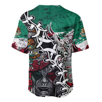 Aztec Warrior Mexican Baseball Jersey Aztec Calendar Coat of Arms