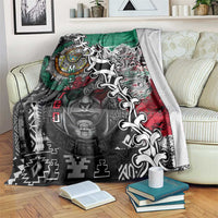 Aztec Warrior Mexican Blanket Aztec Calendar Coat of Arms