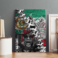 Aztec Warrior Mexican Canvas Wall Art Aztec Calendar Coat of Arms