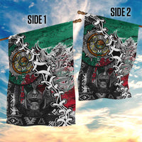Aztec Warrior Mexican Garden Flag Aztec Calendar Coat of Arms