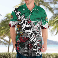 Aztec Warrior Mexican Hawaiian Shirt Aztec Calendar Coat of Arms
