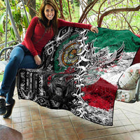Aztec Warrior Mexican Quilt Aztec Calendar Coat of Arms