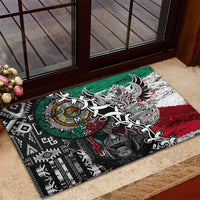 Aztec Warrior Mexican Rubber Doormat Aztec Calendar Coat of Arms
