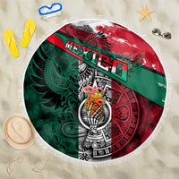 My Home My Blood Mexico Beach Blanket Mexican Map Aztec