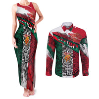 My Home My Blood Mexico Couples Matching Tank Maxi Dress and Long Sleeve Button Shirt Mexican Map Aztec