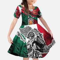 My Home My Blood Mexico Family Matching Mermaid Dress and Hawaiian Shirt Mexican Map Aztec
