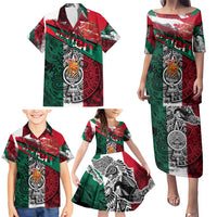 My Home My Blood Mexico Family Matching Puletasi and Hawaiian Shirt Mexican Map Aztec