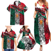 My Home My Blood Mexico Family Matching Summer Maxi Dress and Hawaiian Shirt Mexican Map Aztec