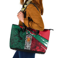 My Home My Blood Mexico Leather Tote Bag Mexican Map Aztec