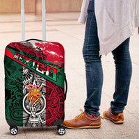 My Home My Blood Mexico Luggage Cover Mexican Map Aztec