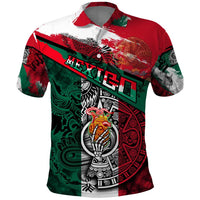 My Home My Blood Mexico Polo Shirt Mexican Map Aztec