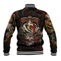 Mexico Sugar Skull Baseball Jacket Tattoo Art Mexican Flag