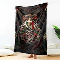Mexico Sugar Skull Blanket Tattoo Art Mexican Flag