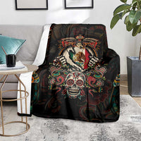 Mexico Sugar Skull Blanket Tattoo Art Mexican Flag