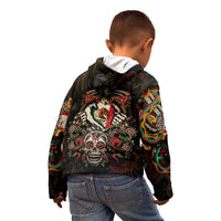 Mexico Sugar Skull Kid Hoodie Tattoo Art Mexican Flag