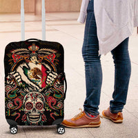 Mexico Sugar Skull Luggage Cover Tattoo Art Mexican Flag