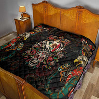 Mexico Sugar Skull Quilt Tattoo Art Mexican Flag