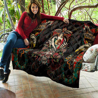 Mexico Sugar Skull Quilt Tattoo Art Mexican Flag