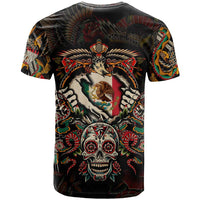 Mexico Sugar Skull T Shirt Tattoo Art Mexican Flag