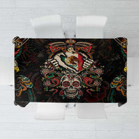 Mexico Sugar Skull Tablecloth Tattoo Art Mexican Flag