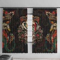 Mexico Sugar Skull Window Curtain Tattoo Art Mexican Flag