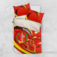 Ethiopia Tigray Revolution Bedding Set Emblem Freedom Fighters and Flag
