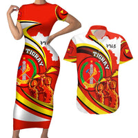 Ethiopia Tigray Revolution Couples Matching Short Sleeve Bodycon Dress and Hawaiian Shirt Emblem Freedom Fighters and Flag