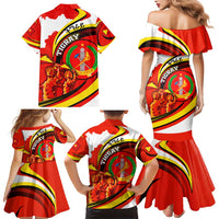 Ethiopia Tigray Revolution Family Matching Mermaid Dress and Hawaiian Shirt Emblem Freedom Fighters and Flag