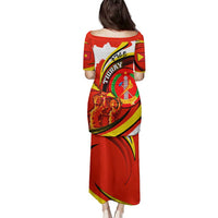 Ethiopia Tigray Revolution Family Matching Puletasi and Hawaiian Shirt Emblem Freedom Fighters and Flag