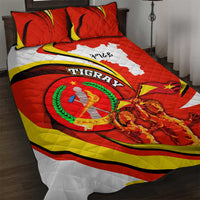 Ethiopia Tigray Revolution Quilt Bed Set Emblem Freedom Fighters and Flag