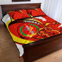 Ethiopia Tigray Revolution Quilt Bed Set Emblem Freedom Fighters and Flag
