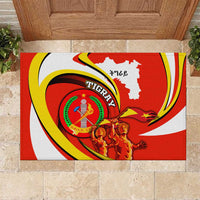 Ethiopia Tigray Revolution Rubber Doormat Emblem Freedom Fighters and Flag