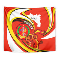 Ethiopia Tigray Revolution Tapestry Emblem Freedom Fighters and Flag