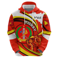 Ethiopia Tigray Revolution Zip Hoodie Emblem Freedom Fighters and Flag
