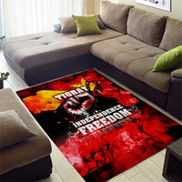 I Stand with Tigray Area Rug Tigray Independence - Fist of Freedom