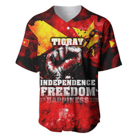 I Stand with Tigray Baseball Jersey Tigray Independence - Fist of Freedom